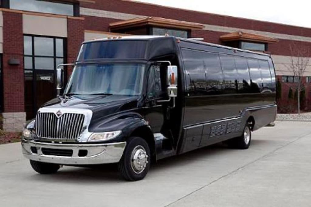 Luxury coach bus for group transportation