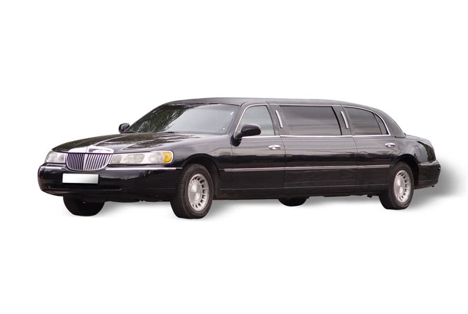 Stretch limousine prepared for wedding transportation